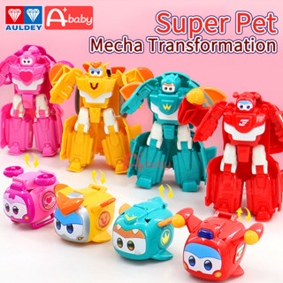 Super Wings Super Pet Mecha Transformation ของเล่นฟิกเกอร์  (Jett Dizzy Golden Boy Tino) ของขวัญวันเกิด สําหรับเด็ก