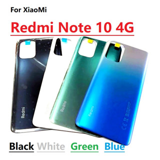 ใหม่ เคสแบตเตอรี่ด้านหลัง พร้อมโลโก้ และกาว แบบเปลี่ยน สําหรับ Xiaomi Redmi Note 10 4G