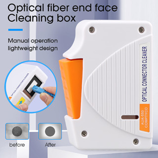 Comptyco AUA-550 กล่องไฟเบอร์ออปติก สีขาว เชื่อมต่อไฟเบอร์ออปติก SC FC ST LC แบบเปลี่ยน Fiber optic cleaning box