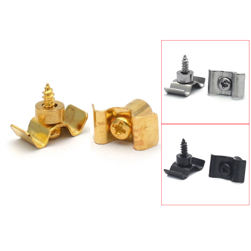 10 ชุดกีตาร์ไฟฟ้า String Retainers Tree สําหรับ Strat Tele กีตาร์สีดํา/ทอง/โครเมี่ยม