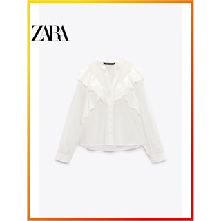 Zara ใหม่ เสื้อท็อป ปักลาย ฉลุลาย สําหรับผู้หญิง 1971091 250