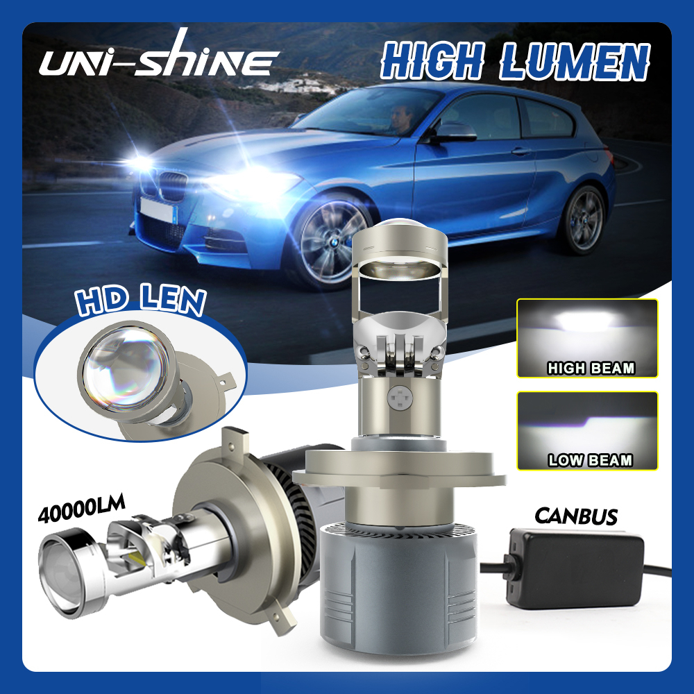 Uni-shine หลอดไฟหน้ารถยนต์ LED H7 H11 H4 LHD RHD 9005 9006 Hi Low Beam STG Canbus 12V 24V ขนาดเล็ก สําหรับรถยนต์ มอเตอร์ 2 ชิ้น