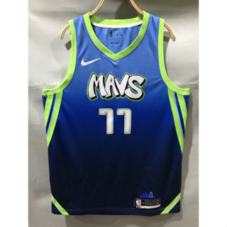 hot pressed nba Dallas Mavericks No.77 Doncic blue limited basketball jersey