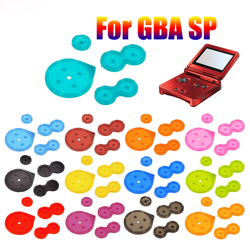 1 ชุด GBA SP Conductive Rubber Pad สำหรับ GameBoy Advance SP ซิลิโคน Pad สำหรับ GBA SP แผ่นยางคอนโซลเกมซ่อม