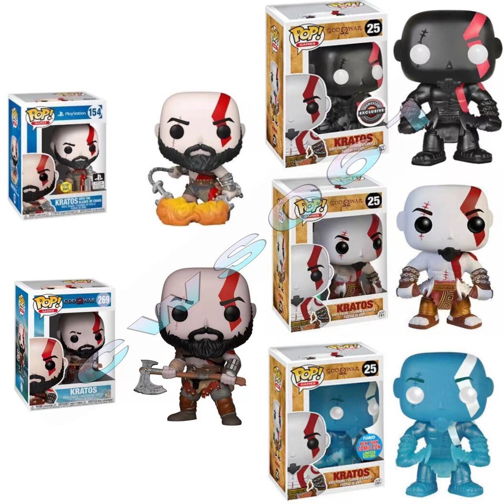 FUNKO POP God Of War Action Figurine Kratos GITD 154 ตุ๊กตาไวนิลคอลเลกชันของเล่นรูป