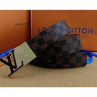 Louis Vuitton เข็มขัดหนังลิ้นจี่อัตโนมัติ สําหรับผู้ชาย