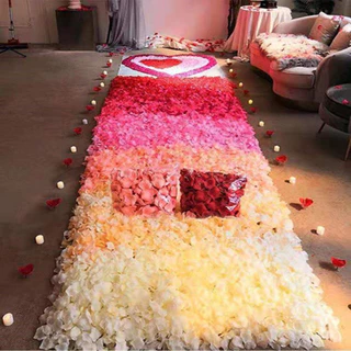 กลีบดอกไม้ปลอม สีชมพู 1,000 สี สําหรับตกแต่งงานแต่งงาน 1,000 ชิ้น