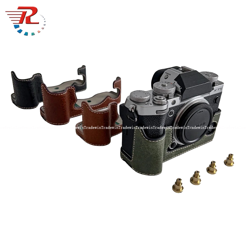 Fujifilm XT5 X-T5 PU กล้องครึ่งเคสสําหรับ Fujifilm XT5 X-T5 พร้อมสายคล้องมือ