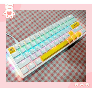 KEYCAP ปุ่มกดคีย์บอร์ด PBT 7 ชิ้น นมน้ำผึ้ง