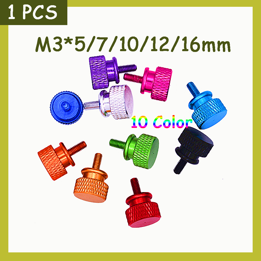 1pcs M3*5/7/10/12/16 มม.Knurled Thumb สกรูอลูมิเนียมหัวสูงมือสกรู
