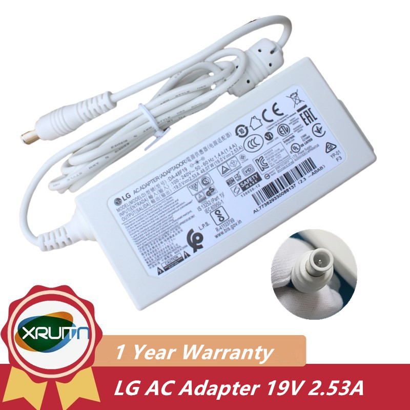 Original LCAP35 19V 2.53A 48W LCAP45 DA-48F19 A4819-KSML อะแดปเตอร์ AC สําหรับ LG 32 นิ้วทีวี E2242C