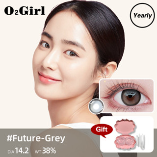 O2Girl คอนแทคเลนส์ Mini 2 ชิ้น 14.2 สีเทา สีน้ำเงิน มม. บิ๊กอายแว่นตาสายตาสั้นแต่งหน้าผลิตภัณฑ์ความงามเลนส์