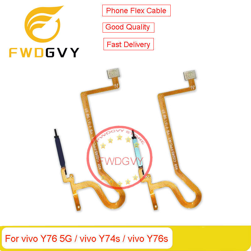 ใหม่สําหรับ vivo Y76 5G / vivo Y74s / vivo Y76s เซ็นเซอร์ลายนิ้วมือปุ่ม Home Touch ID Flex Cable