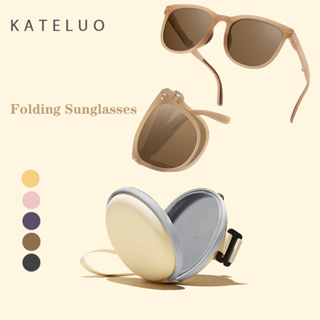 KATELUOแว่นตากันแดด Polarized Tr90 Uv400 ทรงสี่เหลี่ยมสไตล์วินเทจแฟชั่น Unisex 001