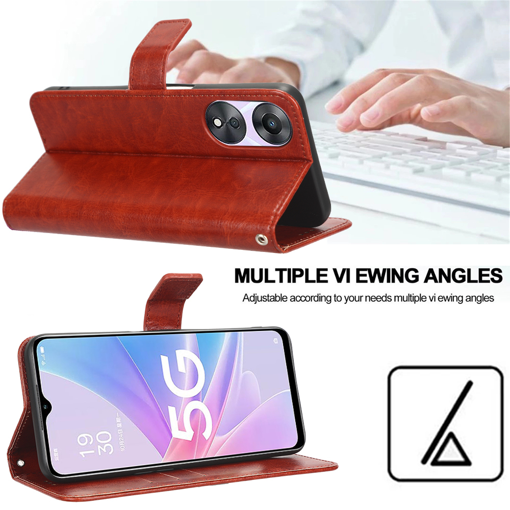 เคส Case for ZTE Blade A35e A35 A55 A34 A54 A53 A33s A51 A71 A72 A73 5G Nubia V70 Max V60 V50 Design 4G V41 V30 V40 Vita Red Magic 10 Pro 8 Pro+ Plus เคสโทรศัพท์หนัง TPU นิ่ม ฝาพับ พร้อมช่องใส่บัตร และสายคล้อง  FMW - รูปที่ 2