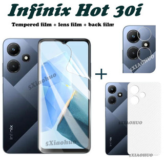 3in1 ฟิล์มไฮโดรเจล infinix Hot 30i ฟิล์มกระจกนิรภัยกันรอยหน้าจอ + ฟิล์มเลนส์ + ฟิล์มไฮโดรเจล + ฟิล์มด้านหลัง