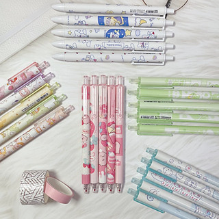 ใหม่ ปากกากด ลายการ์ตูนไดโนเสาร์ กบมัทฉะ สีชมพู Ins0.5 มม. 2023