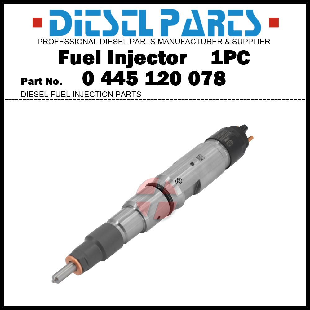 หัวฉีดน้ํามันเชื้อเพลิงคอมมอนเรล 0445120078 1112010630 สําหรับ FAW Trcuks J6 8.6D / Golden Dragon XM