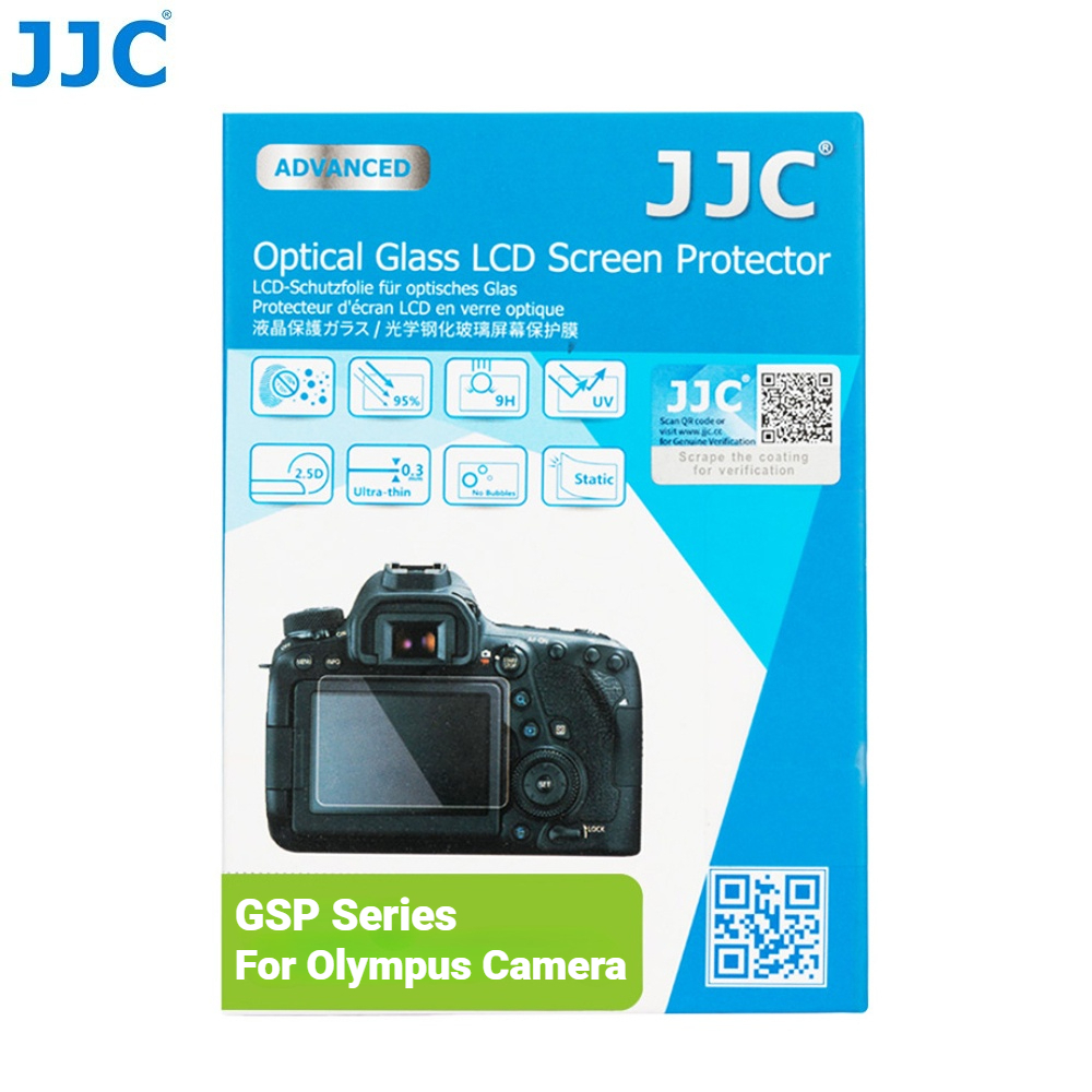 JJC กล้อง Olympus HD กระจกกันรอยหน้าจอสำหรับ OM SYSTEM OM-1 OM-5 Olympus OM-D E-M10 Mark IV III II, E-M5 Mark III II, E-M1 Mark III II, PEN F E-PL9 E- PL8 E-PL7 E-P5