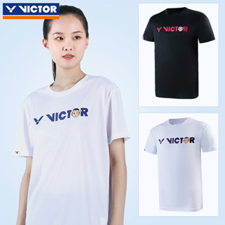 Victor 2023 ใหม่ เสื้อกีฬาแบดมินตัน แขนสั้น ระบายอากาศ แห้งเร็ว สําหรับผู้ชาย และผู้หญิง 20030