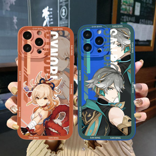 เคสโทรศัพท์มือถือ ขอบสี่เหลี่ยม แบบป้องกันเต็มเครื่อง ลาย Genshin Klee Razor สําหรับ Realme C35 C11 2021 C12 C15 C21Y C25Y C25S Realme5 5i 6i 8 Pro