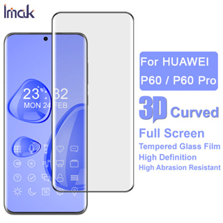 Imak Huawei P60 / P60 Pro ฟิล์มกระจก 3D โค้ง กระจกนิรภัย Huawei แบบเต็มจอ ฟิล์มกันรอยหน้าจอ Huawei P60 Art Screen Protector Film