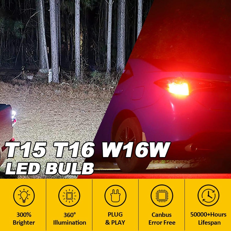 Tuffoo หลอดไฟท้ายรถยนต์ LED T15 W16W T16 906 922 912 921 รูปที่ 2