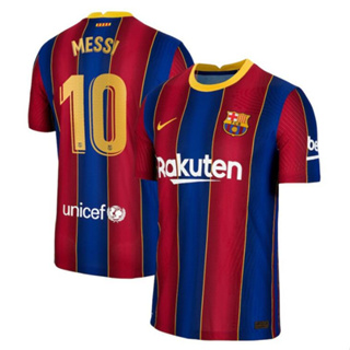 เสื้อกีฬาแขนสั้น ลายทีมชาติฟุตบอล Barcelona Messi Grizmann F.de Jong Barcelona 20 21 ชุดเหย้า 20 ชิ้น