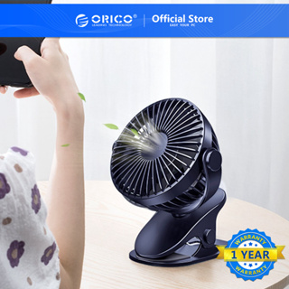 Orico พัดลมระบายความร้อนหมุนได้ 360 องศาแบบคลิปหนีบชาร์จ Usb ความเร็ว 3 ระดับ (GXZ-F835)