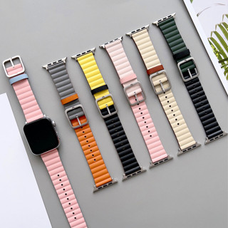 สายนาฬิกาข้อมือหนังแท้ แบบเปลี่ยน สําหรับ Watch Strap Series 8 7 6 5 4 3 2 1 SE SE2 Ultra Strap ขนาด 41 มม. 45 มม. 38 มม. 40 มม. 42 มม. 44 มม. 49 มม.