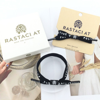 RASTAClAT สร้อยข้อมือแหวนเดี่ยวทําด้วยมือสร้อยข้อมือสีดําสําหรับผู้หญิงผู้ชายสร้อยข้อมือเชือกทอมือแบบปรับได้