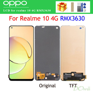 อะไหล่แผงหน้าจอสัมผัสดิจิทัล LCD Amoled TFT 6.4 นิ้ว สีดํา สําหรับ OPPO Realme 10 4G RMX3630