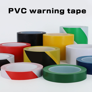 เทปเตือน PVC ความกว้าง 80-200 มม. สีดำสีเหลืองม้าลายเตือนสถานที่สำคัญสติกเกอร์พื้นผิวเทปโลโก้สี 5S เทปแบ่งตำแหน่ง &amp; &amp; &amp; *