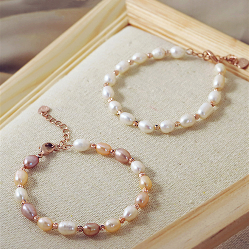【Y&X】สร้อยข้อมือมุกน้ําจืดแท้ 100% ทรงกลม เครื่องประดับ สําหรับผู้หญิง ของขวัญวันเกิด