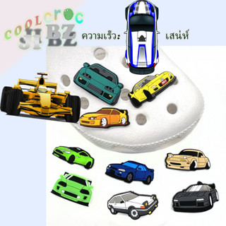 ตัวติดตกแต่งรองเท้า Crocs 🚘 JDM Series 🚘 รูปการ์ตูนรถยนต์ สําหรับเด็ก น่ารัก ถอดออกได้ ของขวัญสําหรับเด็ก