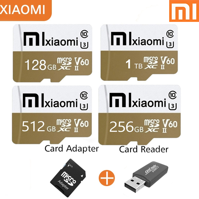 Xiaomi การ์ดหน่วยความจํา Micro Card 2TB SD Card SDXC V50 8GB 16GB 32GB 64GB 128GB 256GB 512GB 1TB สําหรับสมาร์ทโฟน Android