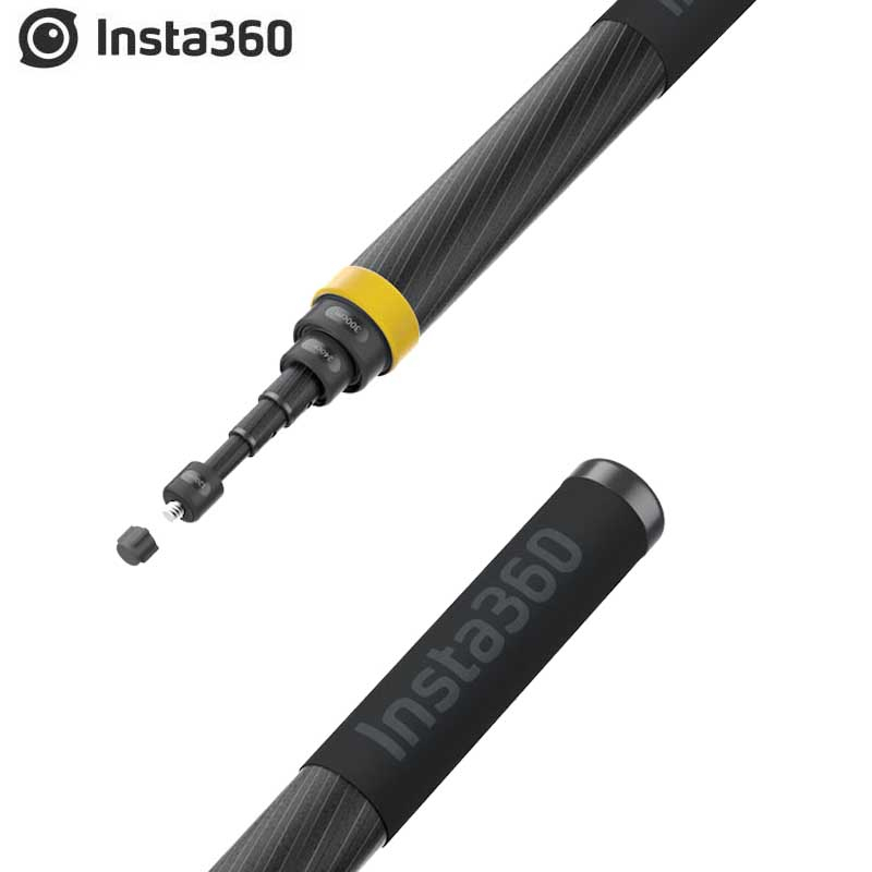 Original Insta360 Go Ultra/X5/X4/X3/Insta360 ACE Pro 3m 9.8ft คาร์บอนไฟเบอร์ Extended Edition Selfie Stick สําหรับ ONE X2, Go 3,Go 3S Action กล้อง