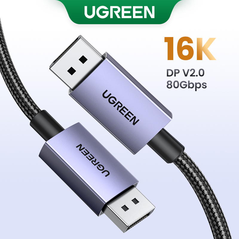 Ugreen สายเคเบิลหน้าจอ 2.1 16K@30Hz 10K@60Hz ความเร็วสูง 80Gbps รองรับ HDR สําหรับกล้อง TV PC แล็ปท็