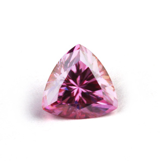 1ct/2ct/3ct เพชรโมอิส สีชมพู Trillion cut pink moissanite diamond พร้อมส่ง