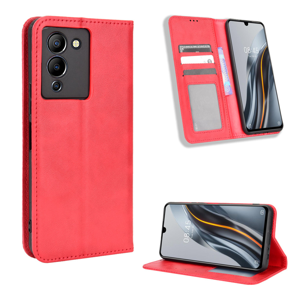 เคส Case for Infinix Hot 70 60 50 Pro+ 50i 40i 30i Note Edge 60 50 50S 40 Pro Plus 40X 30 5G 12i 4G Note60 NoteEdge5g hot70 เคสโทรศัพท์หนัง TPU ฝาพับแม่เหล็ก พร้อมช่องใส่บัตร สําหรับ Retro Leather Case Flip Cover Magnetic Wallet ซองมือถือ ฝาพับหนัง CKFU ราคา ถูกที่สุด ดีลบีเคเค แกลเลอรีภาพที่ 8