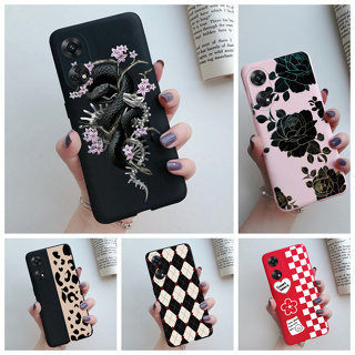 เคสโทรศัพท์ซิลิโคน แบบนิ่ม ลายเสือดาว สําหรับ OPPO Reno8 T 4G CPH2481 Reno8 T Reno 8T 4G 6.43 นิ้ว