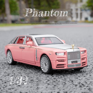 โมเดลรถยนต์ โลหะผสมสังกะสี 1/32 Rolls-Royce Phantom diecast car heimanba Matel Light and Sound ของขวัญวันเกิด ของเล่นสําหรับเด็ก 3 ปี