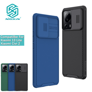 Nillkin Compatilbe เคสโทรศัพท์มือถือ PC TPU แบบแข็ง ป้องกันเลนส์กล้อง มีสไลด์ สําหรับ Xiaomi 13 Lite Civi 2 13 Pro 13 Ultra 13 Pro