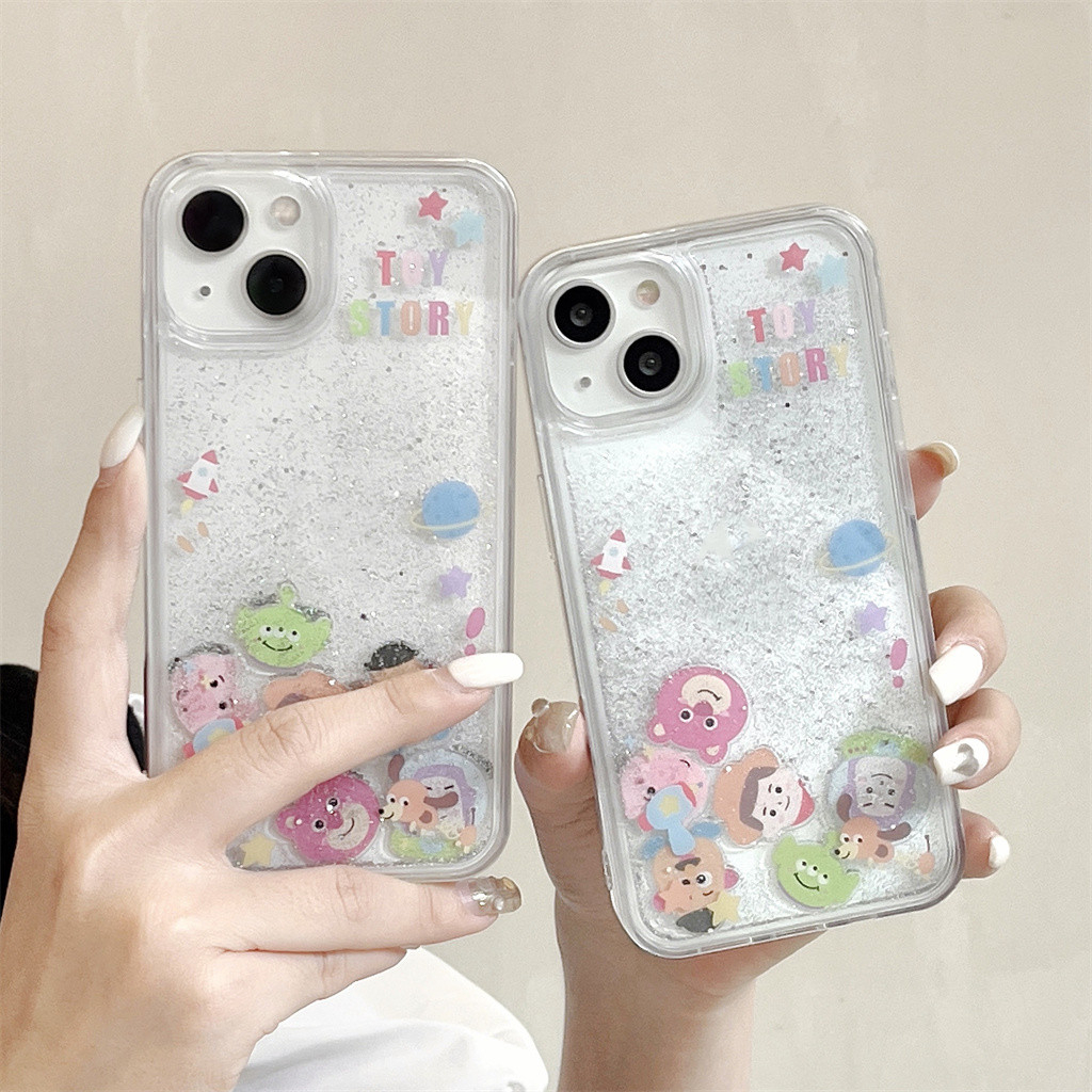 เคสโทรศัพท์มือถือแบบนิ่ม TPU มีทรายไหล แต่งกลิตเตอร์ สําหรับ iphone 15 Pro Max 14 Pro Max 13 Pro Max 12 Pro Max