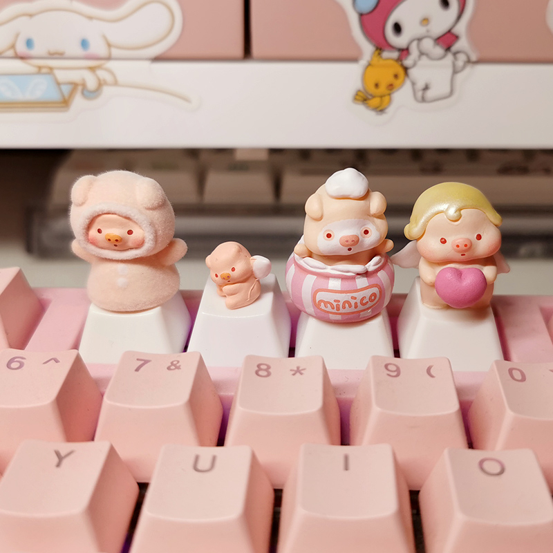 【Keycap】ปุ่มกดคีย์บอร์ด ลายการ์ตูนหมู ESC สําหรับตกแต่งคีย์บอร์ด