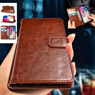 เคสโทรศัพท์หนัง ฝาพับ พร้อมช่องใส่บัตร สําหรับ Realme 8 6 2 5 Pro C21 C21Y C25 C25S C15 C12 5i 5s C3 6i 6S C2 C1 C35 C31