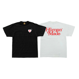 เสื้อยืดแขนสั้น ผ้าฝ้ายแท้ พิมพ์ลายตัวอักษร Human Made Love สําหรับผู้ชาย และผู้หญิง