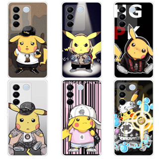 เคส วีโว่ Vivo V27 V27 Pro V27e Case การ์ตูน Pokemon Pikachu Soft TPU เคสซิลิโคน โทรศัพท์มือถือ เคส