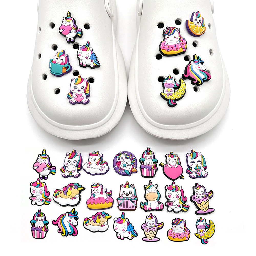 ขายดี หมุดติดรองเท้า crocs ยูนิคอร์น น่ารัก เครื่องประดับ ของขวัญ สําหรับเด็กผู้หญิง 1 ชิ้น