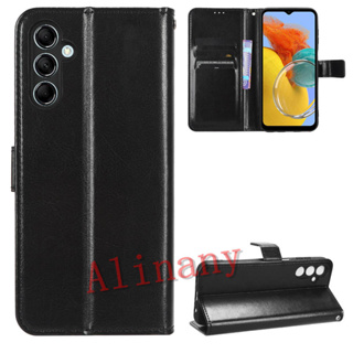 เคสสำ Samsung Galaxy M14 5G Case Flip PU Leather Phone Casing Samsung M14 5G คสโทรศัพท์มือถือ Back Cover